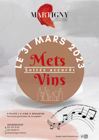 Soirée Mets & Vins Soirée Mets & Vins