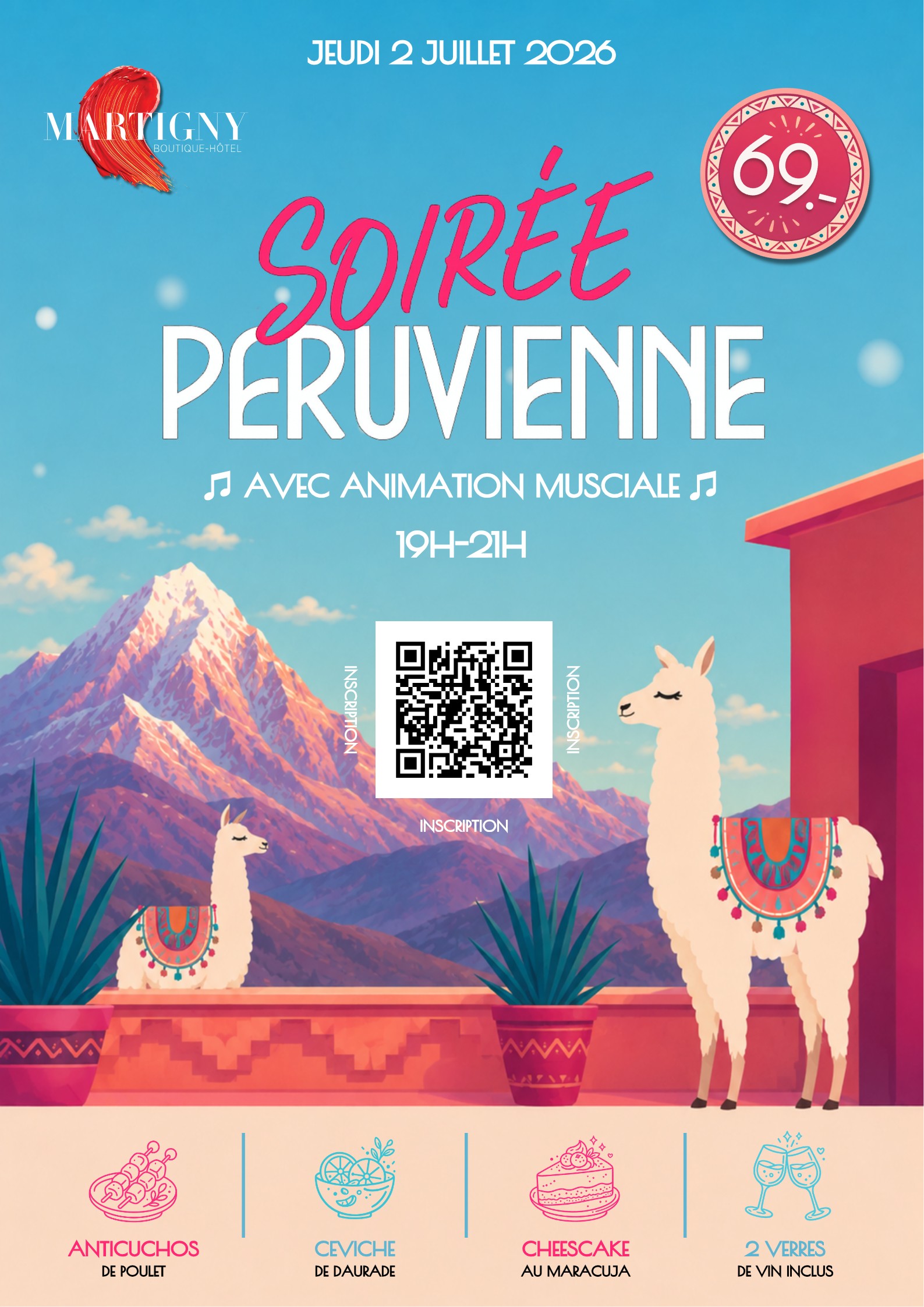 Soirée Péruvienne le 2 juillet 2026