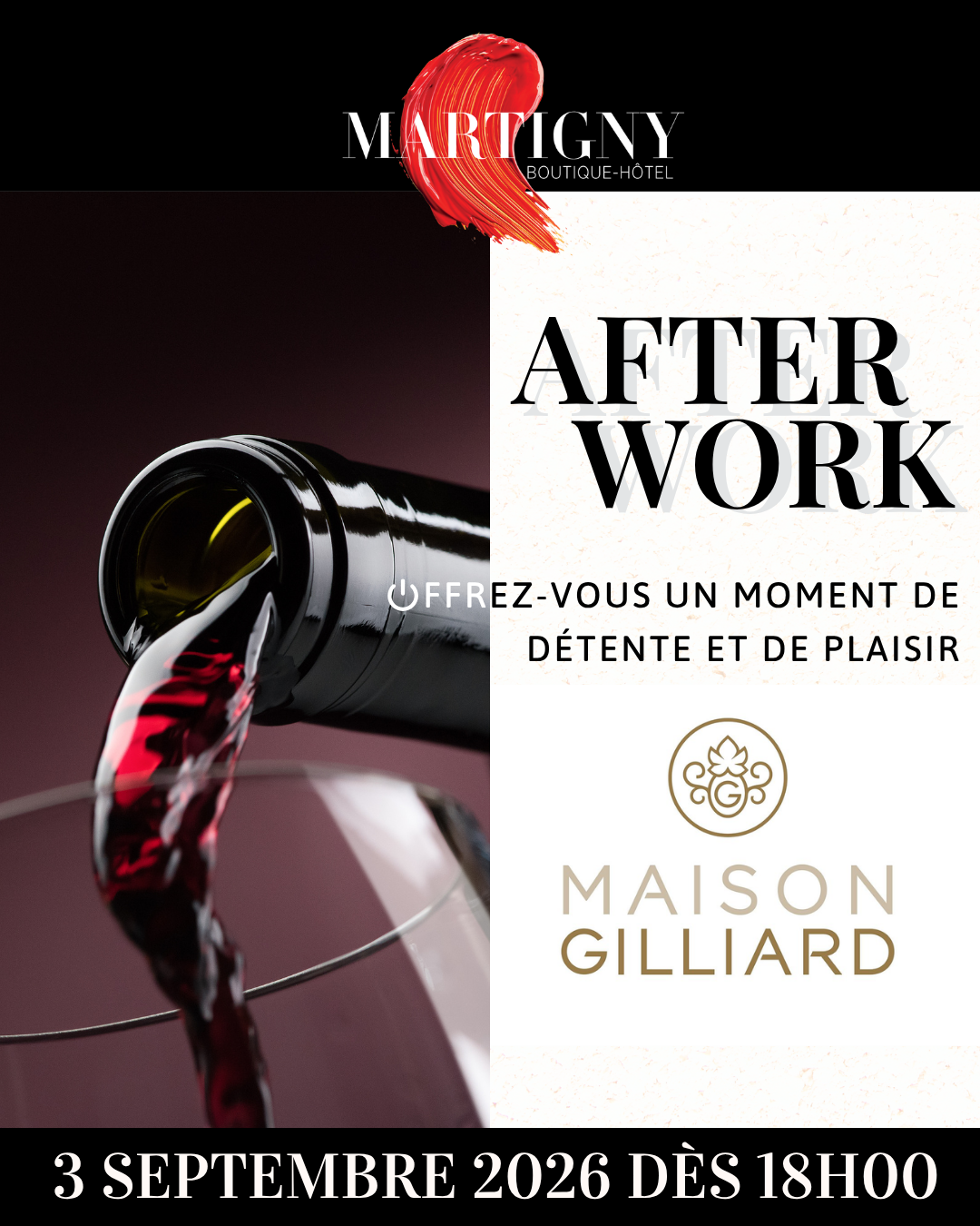 Afterwork au mARTigny Boutique-Hôtel